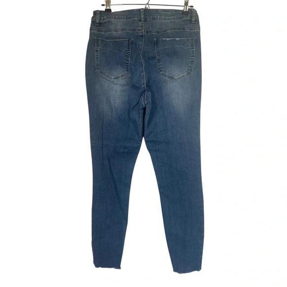 Gibson latimer raw hem distressed skinny jeans Size •12 womens medium wash - Picture 2 of 7